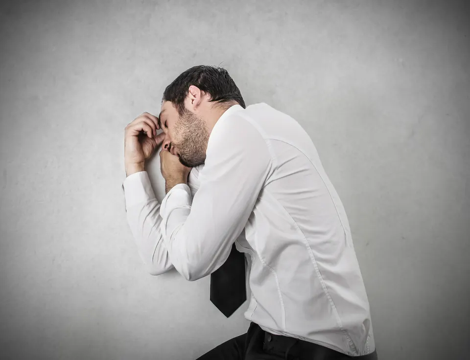 drained out of life, a guy sleeping
